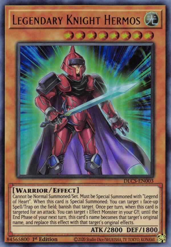 Legendary Knight Hermos DLCS-EN003 card from Dragons of Legend: The Complete Series