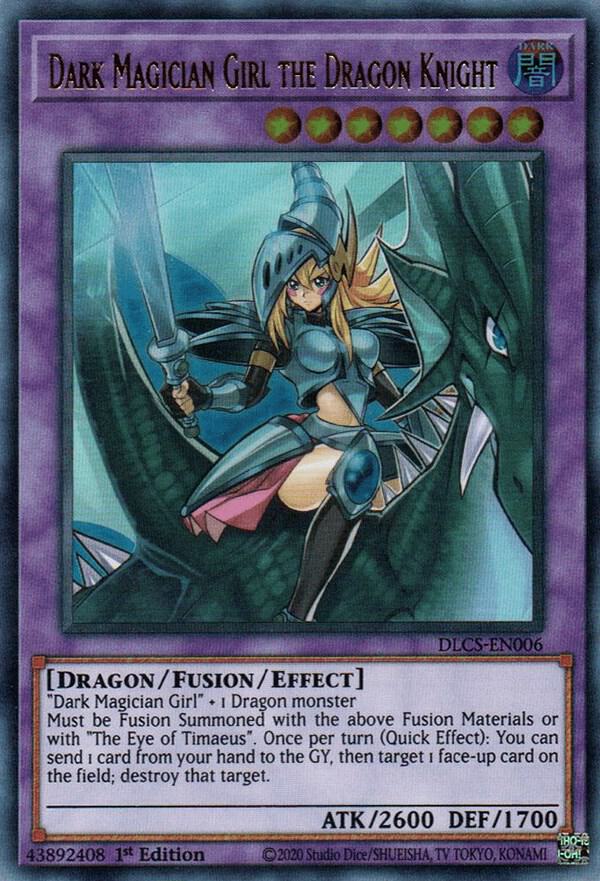 Dark Magician Girl the Dragon Knight DLCS-EN006 card from Dragons of Legend: The Complete Series