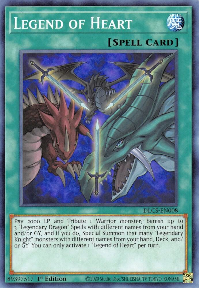 Legend of Heart DLCS-EN008 card from Dragons of Legend: The Complete Series