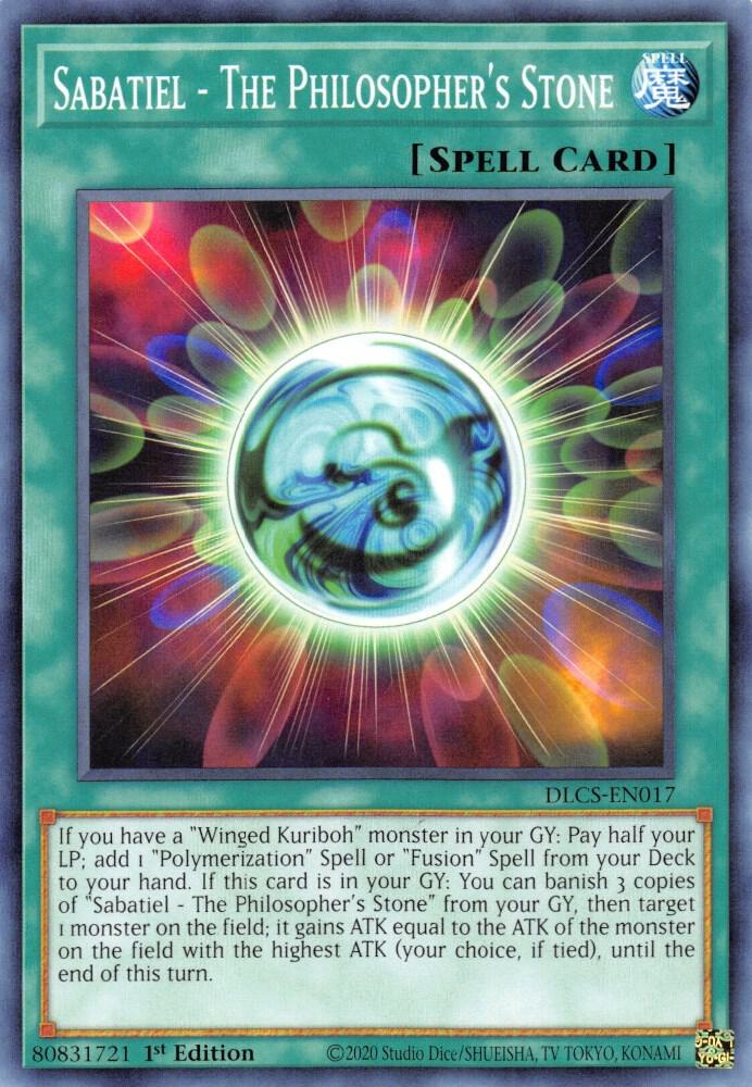 Sabatiel - The Philosopher's Stone DLCS-EN017 card from Dragons of Legend: The Complete Series