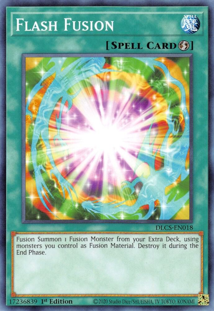Flash Fusion DLCS-EN018 card from Dragons of Legend: The Complete Series