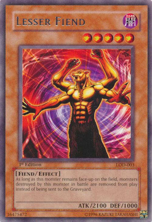 Lesser Fiend LOD-003 card from Legacy of Darkness
