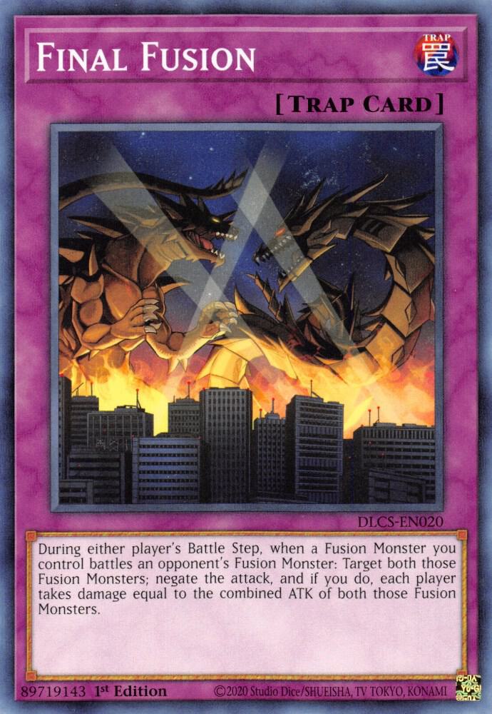 Final Fusion DLCS-EN020 card from Dragons of Legend: The Complete Series