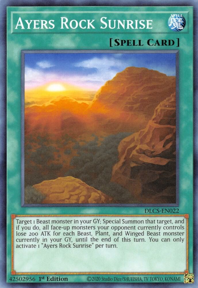 Ayers Rock Sunrise DLCS-EN022 card from Dragons of Legend: The Complete Series