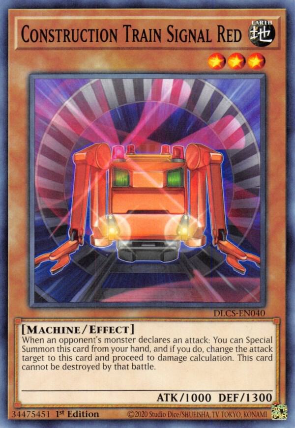 Construction Train Signal Red DLCS-EN040 card from Dragons of Legend: The Complete Series