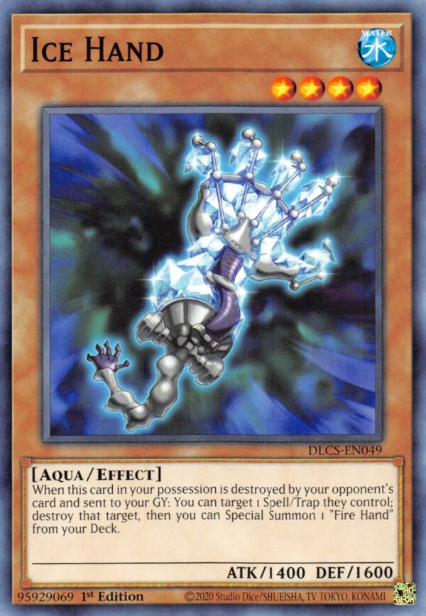 Ice Hand DLCS-EN049 card from Dragons of Legend: The Complete Series
