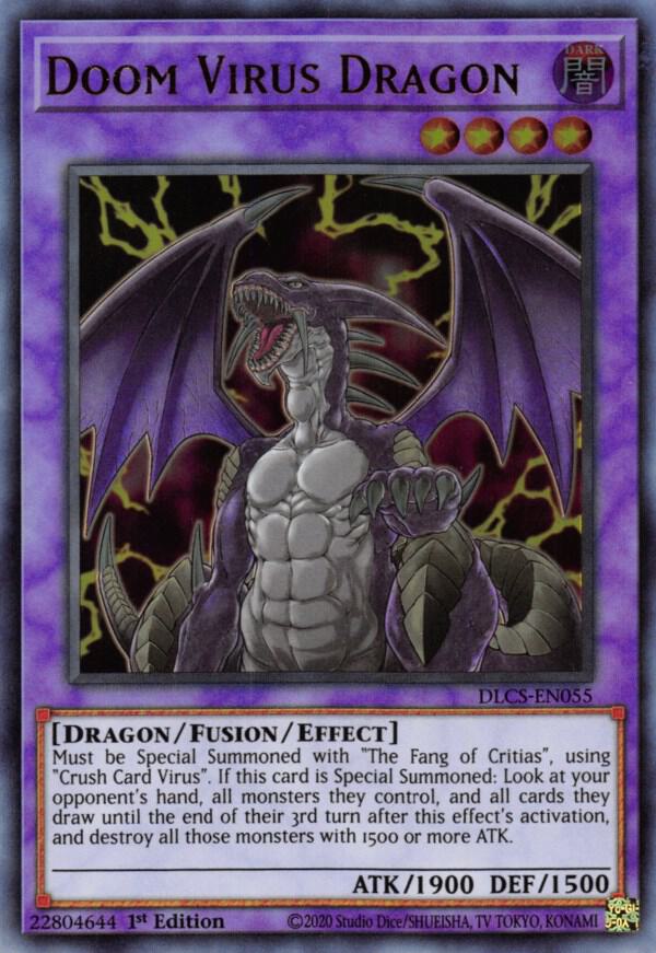 Doom Virus Dragon DLCS-EN055 card from Dragons of Legend: The Complete Series