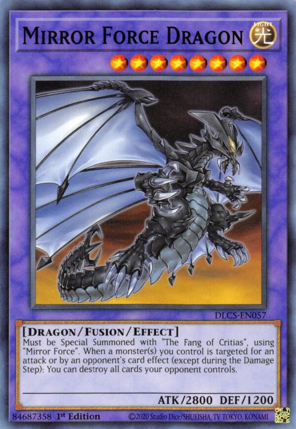 Mirror Force Dragon DLCS-EN057 card from Dragons of Legend: The Complete Series
