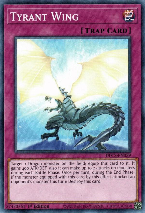 Tyrant Wing DLCS-EN059 card from Dragons of Legend: The Complete Series
