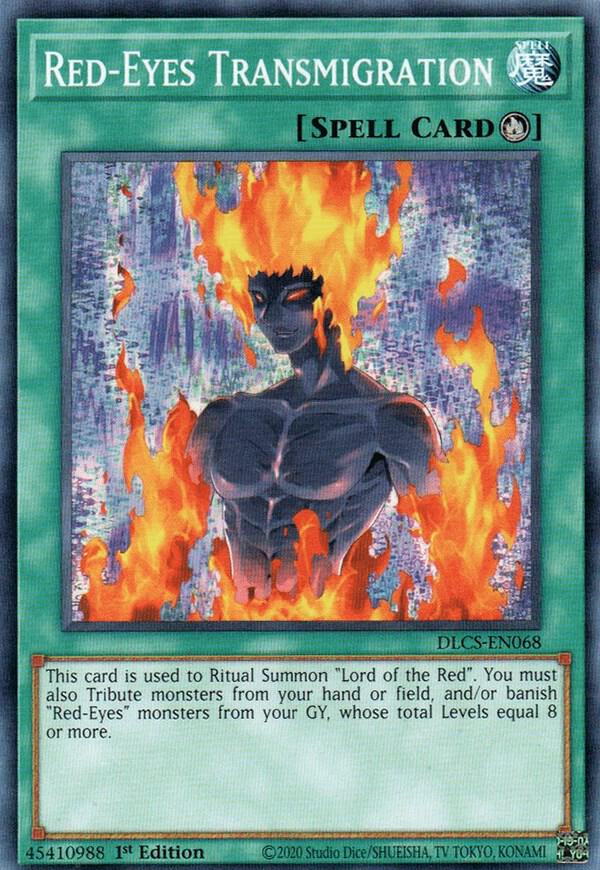 Red-Eyes Transmigration DLCS-EN068 card from Dragons of Legend: The Complete Series