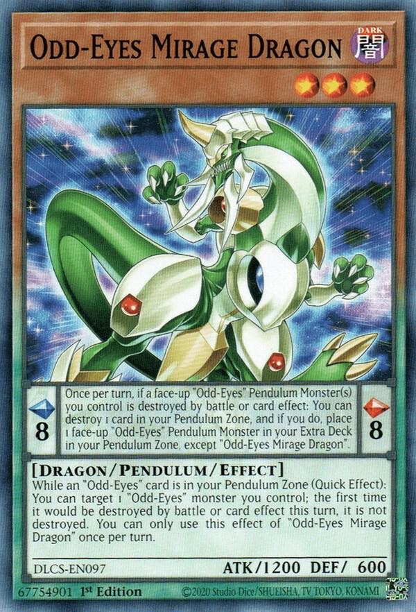 Odd-Eyes Mirage Dragon DLCS-EN097 card from Dragons of Legend: The Complete Series