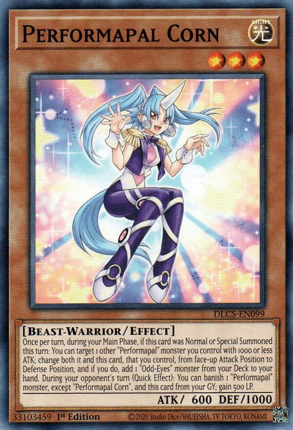 Performapal Corn DLCS-EN099 card from Dragons of Legend: The Complete Series