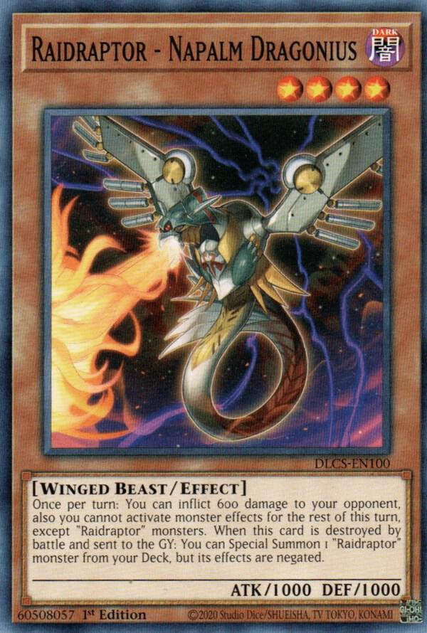 Raidraptor - Napalm Dragonius DLCS-EN100 card from Dragons of Legend: The Complete Series