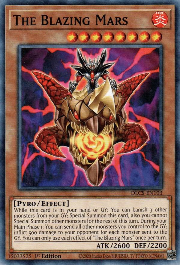 The Blazing Mars DLCS-EN103 card from Dragons of Legend: The Complete Series