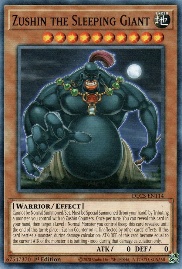 Zushin the Sleeping Giant DLCS-EN114 card from Dragons of Legend: The Complete Series