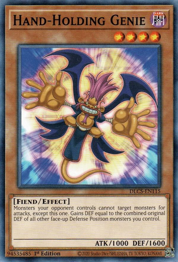 Hand-Holding Genie DLCS-EN115 card from Dragons of Legend: The Complete Series