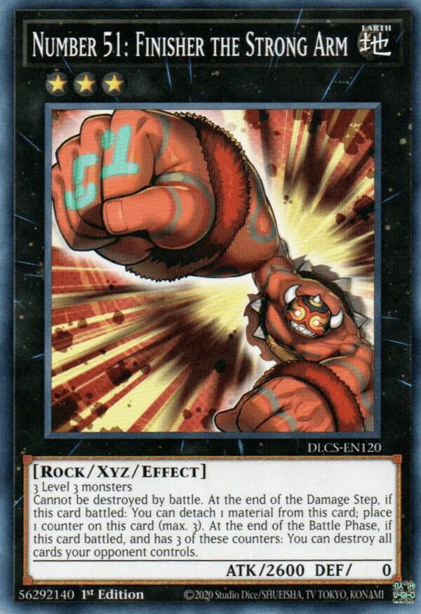 Number 51: Finisher the Strong Arm DLCS-EN120 card from Dragons of Legend: The Complete Series