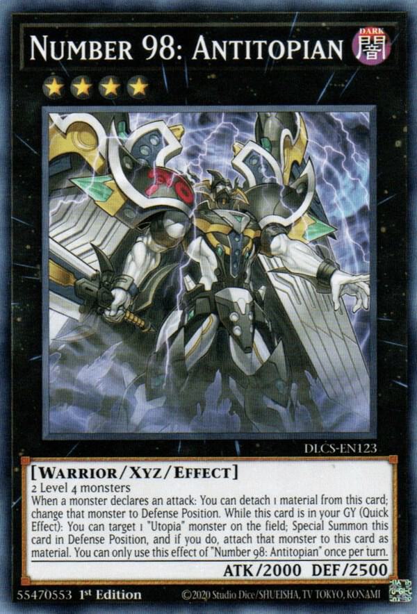 Number 98: Antitopian DLCS-EN123 card from Dragons of Legend: The Complete Series