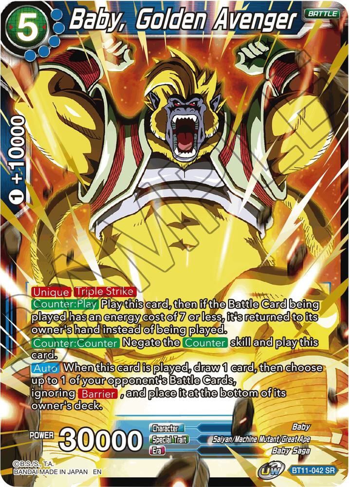 Baby, Golden Avenger BT11-042 card from Vermilion Bloodline