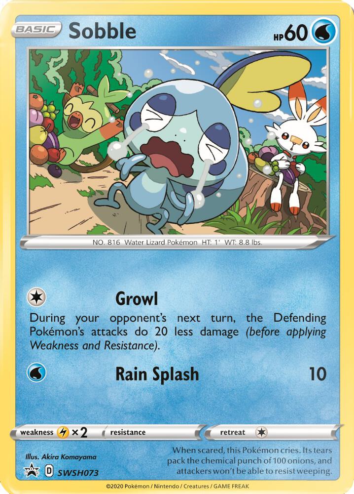 Sobble SWSH073 card from SWSH: Sword & Shield Promo Cards