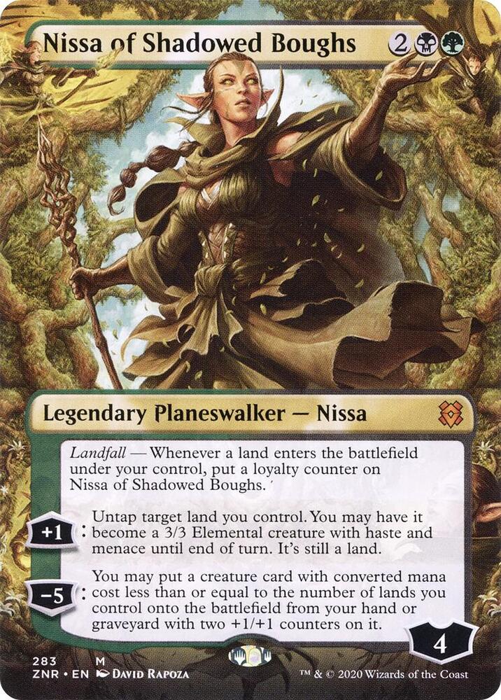 Nissa of Shadowed Boughs (Borderless) 283 card from Zendikar Rising