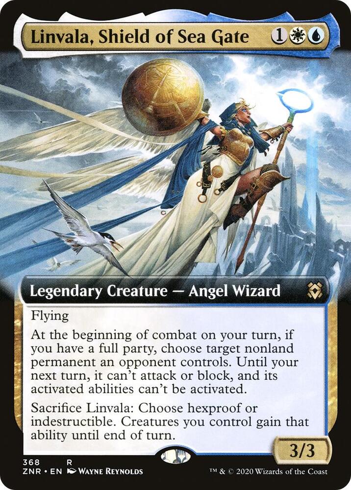 Linvala, Shield of Sea Gate (Extended Art) 368 card from Zendikar Rising