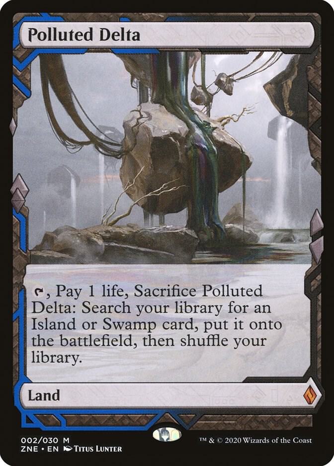 Polluted Delta 2 card from Zendikar Rising Expeditions