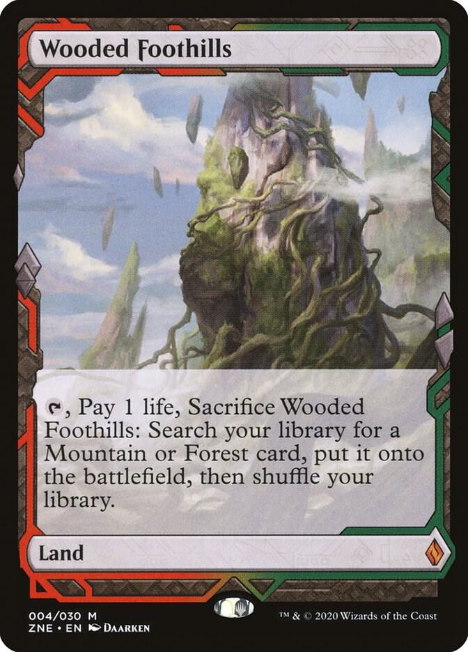 Wooded Foothills 4 card from Zendikar Rising Expeditions