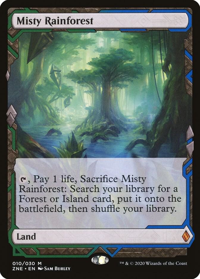 Misty Rainforest 10 card from Zendikar Rising Expeditions