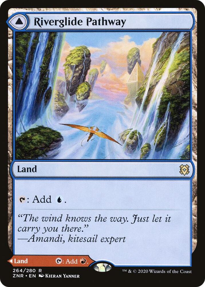 Riverglide Pathway 264 card from Zendikar Rising
