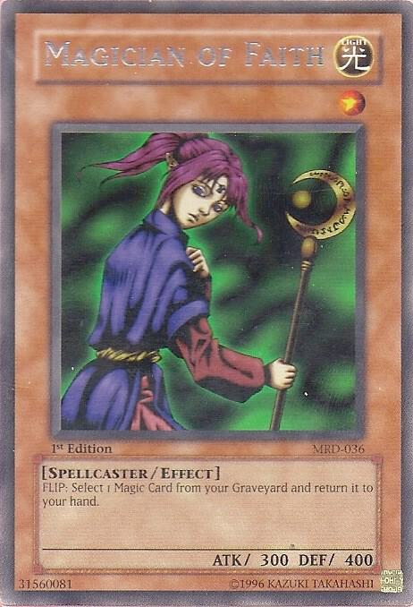 Magician of Faith MRD-036 card from Metal Raiders