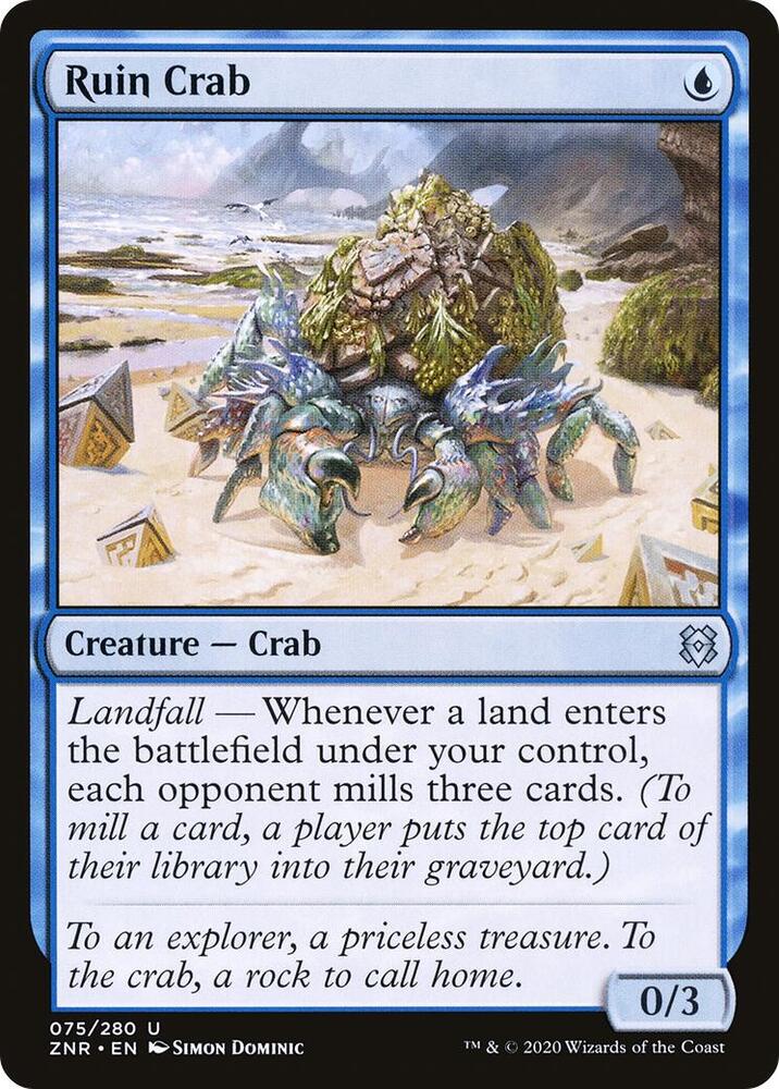 Ruin Crab 75 card from Zendikar Rising