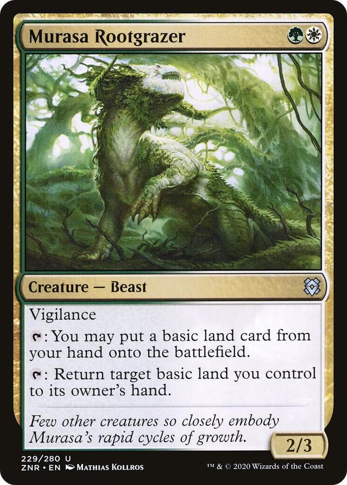Murasa Rootgrazer 229 card from Zendikar Rising
