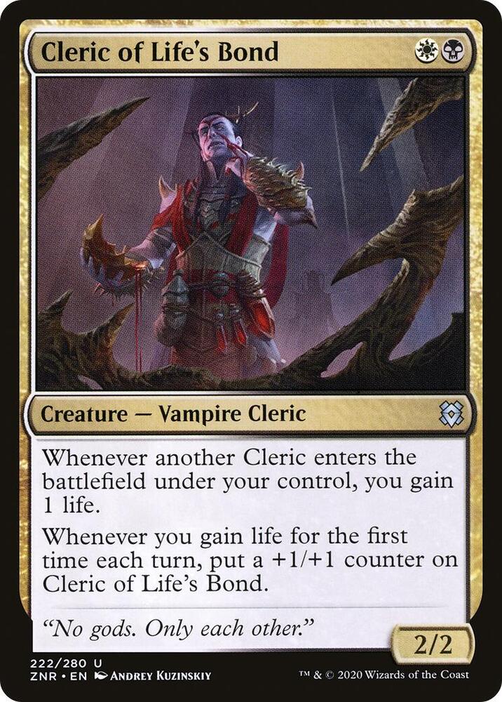 Cleric of Life's Bond 222 card from Zendikar Rising