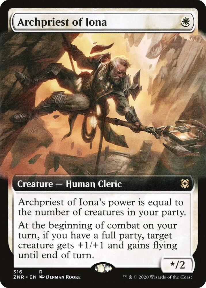 Archpriest of Iona (Extended Art) 316 card from Zendikar Rising