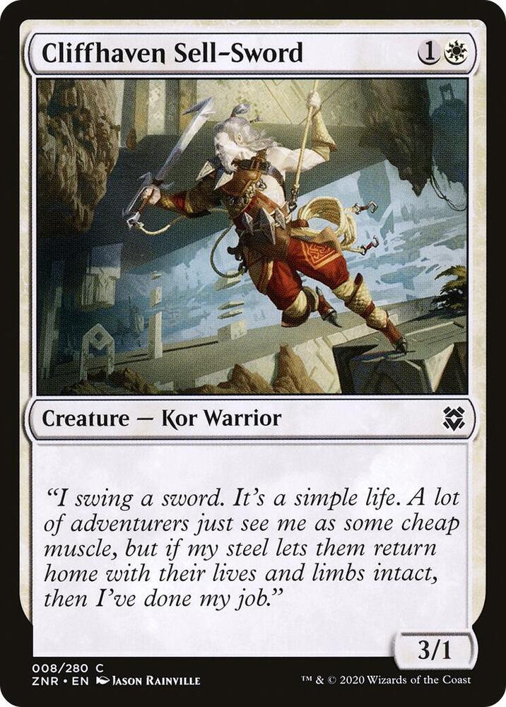 Cliffhaven Sell-Sword 8 card from Zendikar Rising