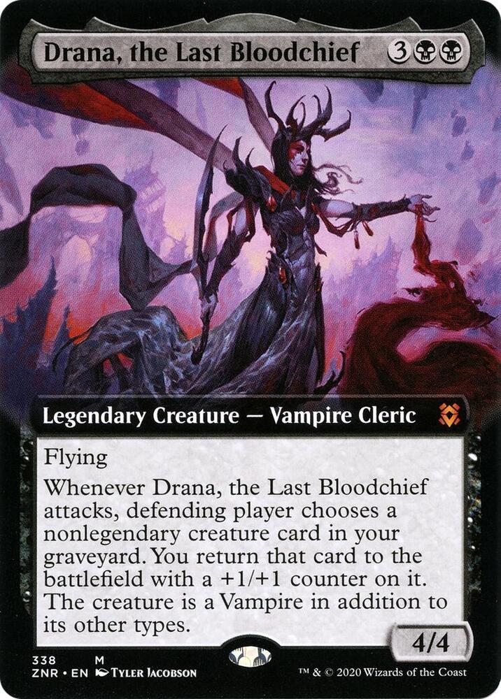 Drana, the Last Bloodchief (Extended Art) 338 card from Zendikar Rising