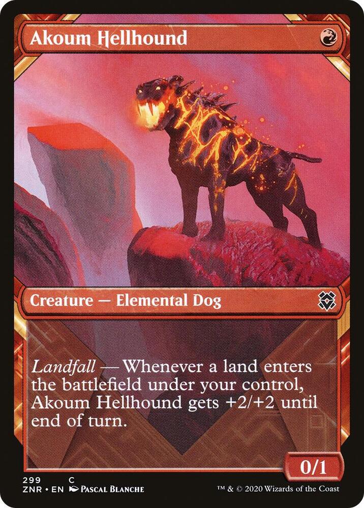 Akoum Hellhound (Showcase) 299 card from Zendikar Rising