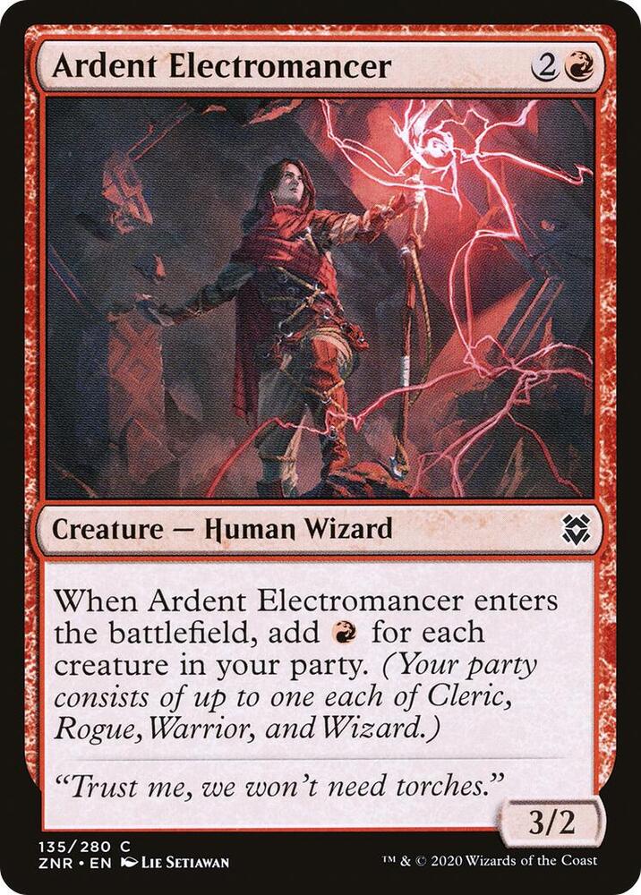 Ardent Electromancer 135 card from Zendikar Rising