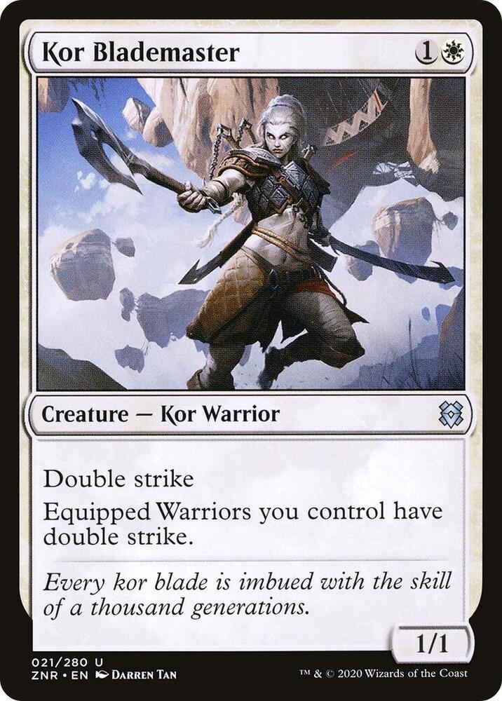 Kor Blademaster 21 card from Zendikar Rising