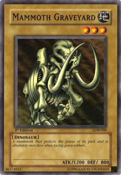 Mammoth Graveyard LOB-009 card from The Legend of Blue Eyes White Dragon