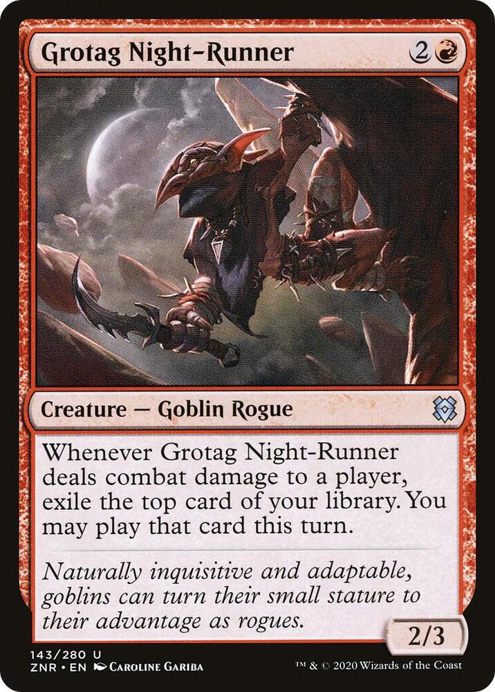 Grotag Night-Runner 143 card from Zendikar Rising