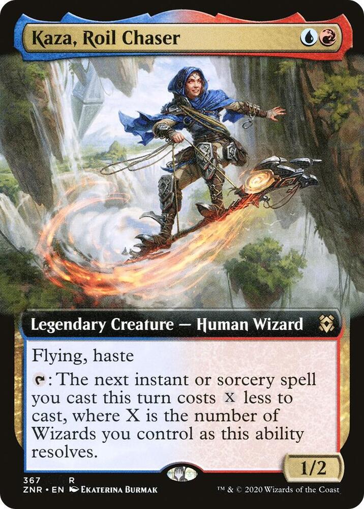 Kaza, Roil Chaser (Extended Art) 367 card from Zendikar Rising
