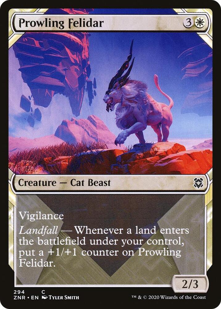 Prowling Felidar (Showcase) 294 card from Zendikar Rising