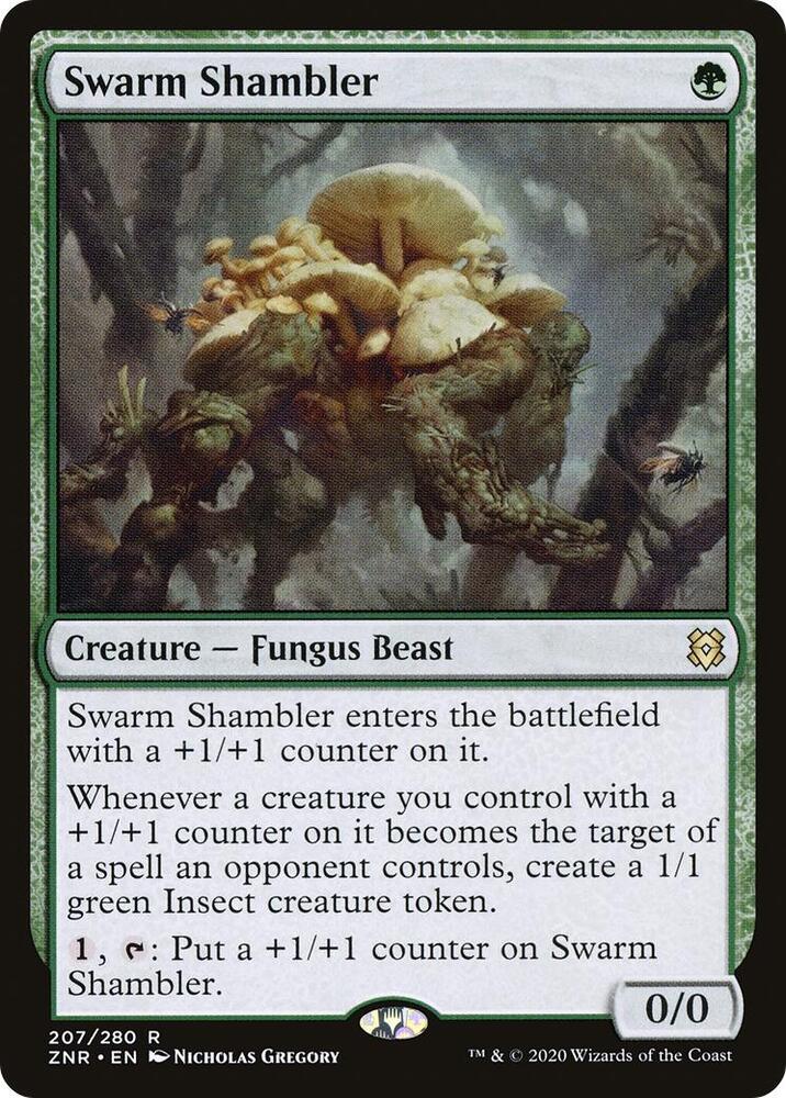 Swarm Shambler 207 card from Zendikar Rising