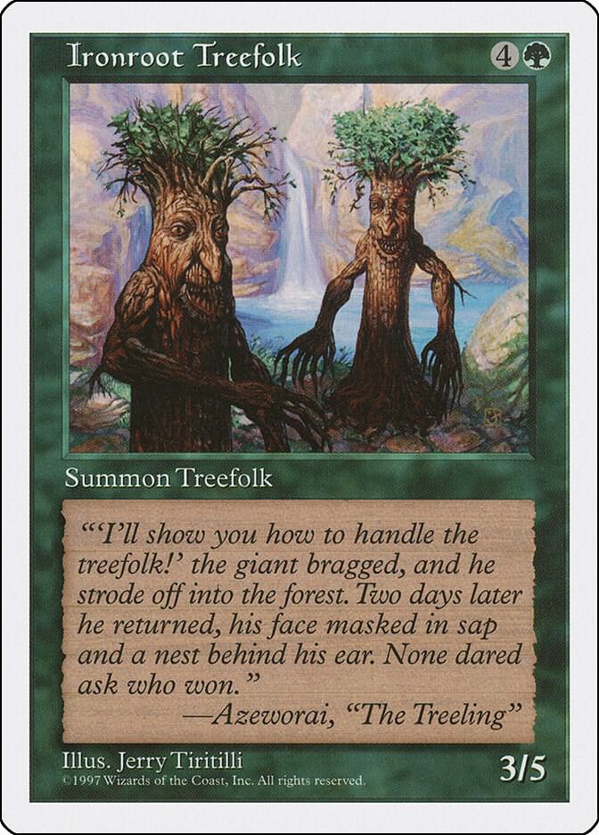 Ironroot Treefolk card from Fifth Edition