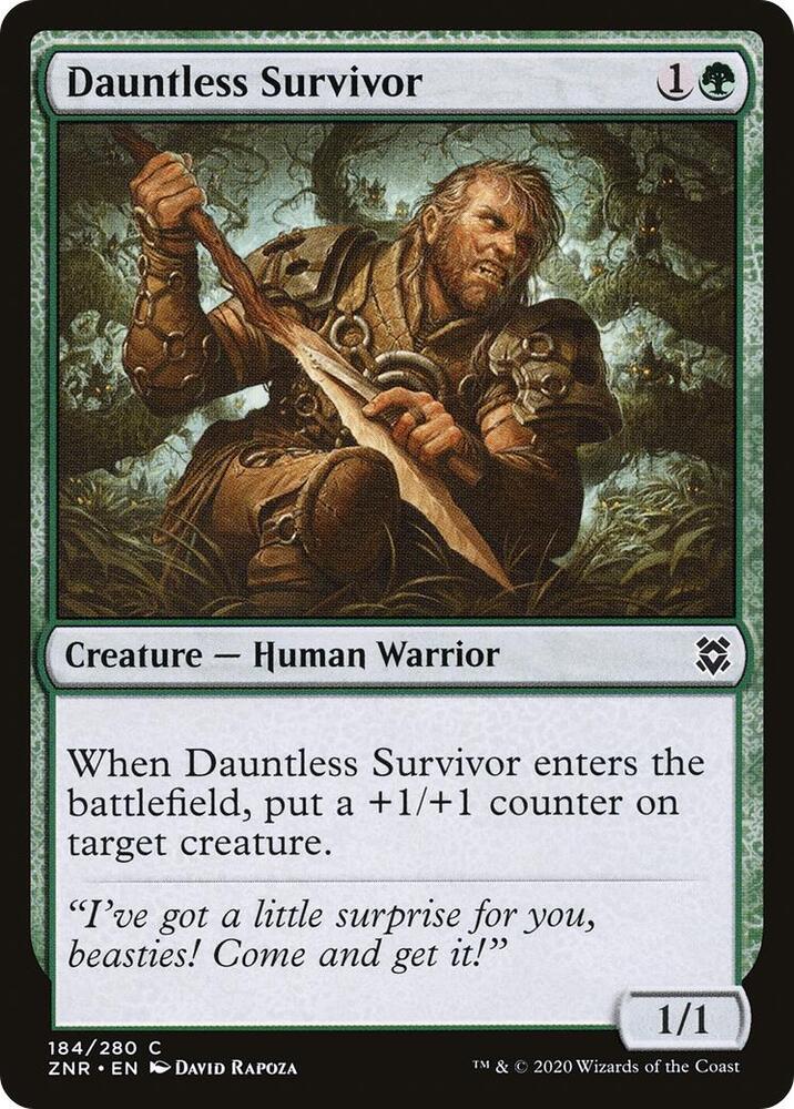 Dauntless Survivor 184 card from Zendikar Rising