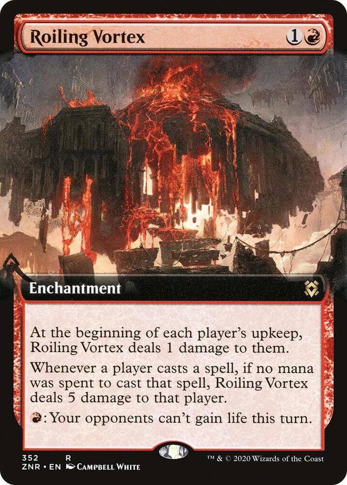 Roiling Vortex (Extended Art) 352 card from Zendikar Rising