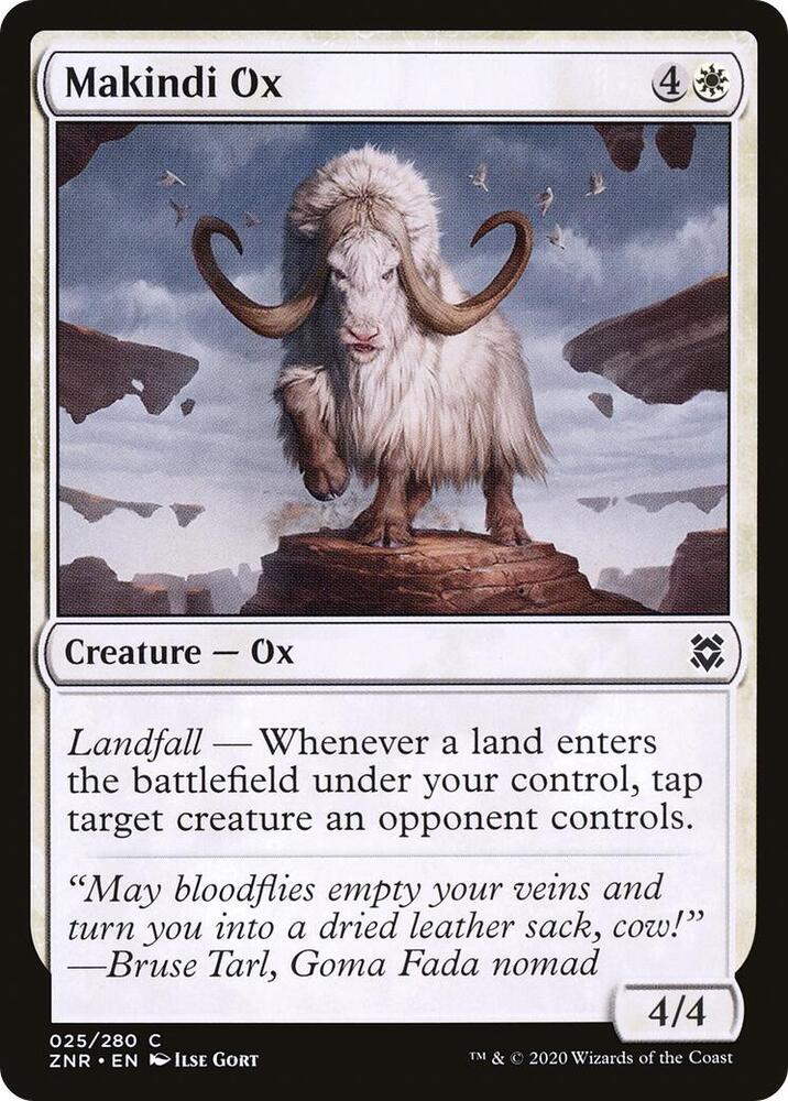 Makindi Ox 25 card from Zendikar Rising