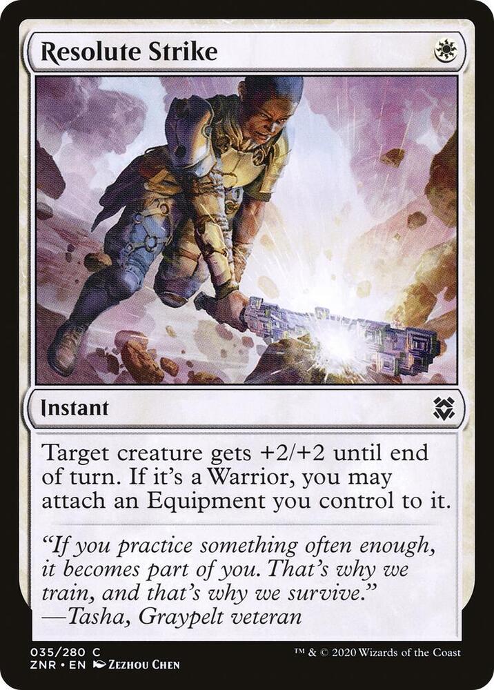 Resolute Strike 35 card from Zendikar Rising